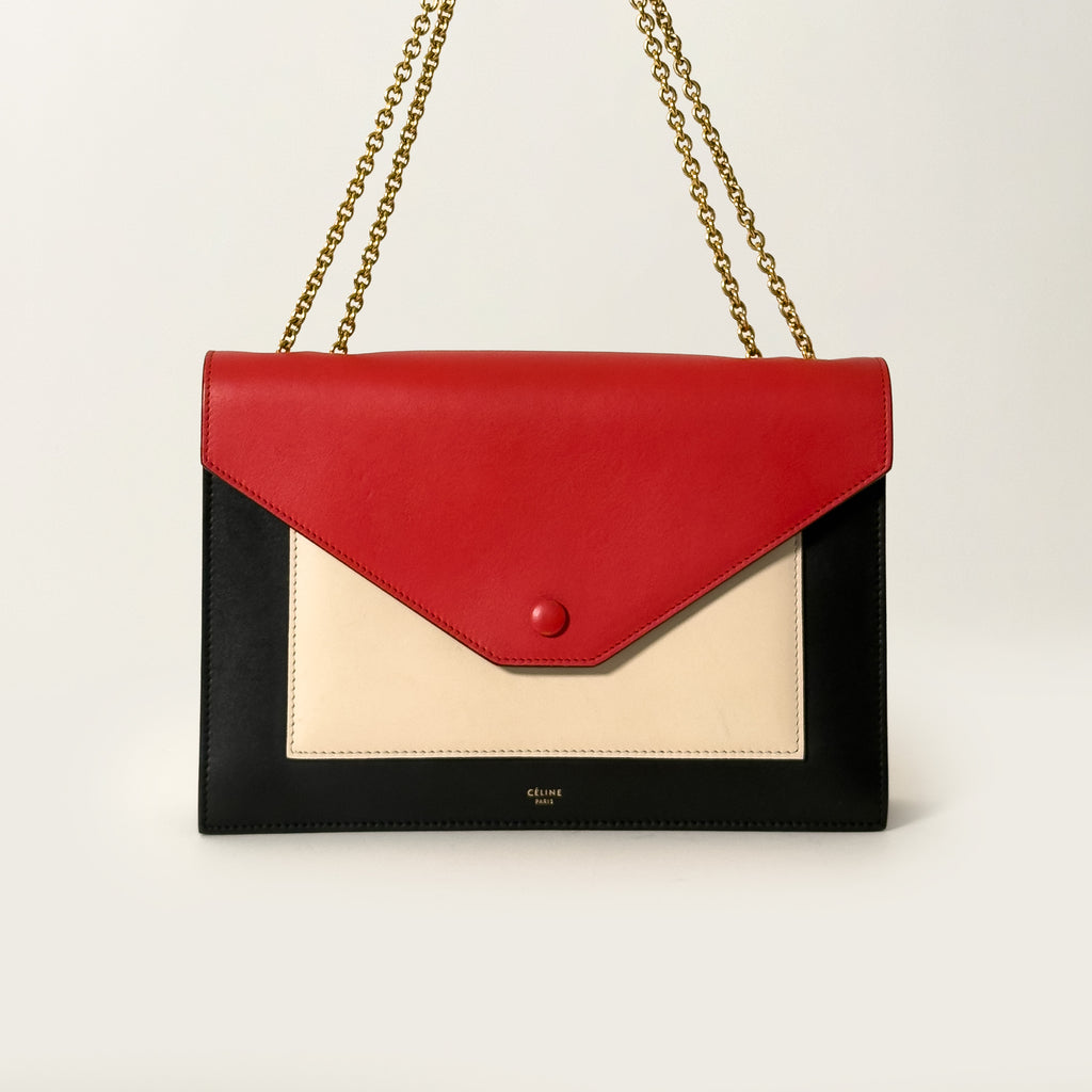 Envelope Tri-color Red Beige Black
