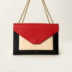 Envelope Tri-color Red Beige Black