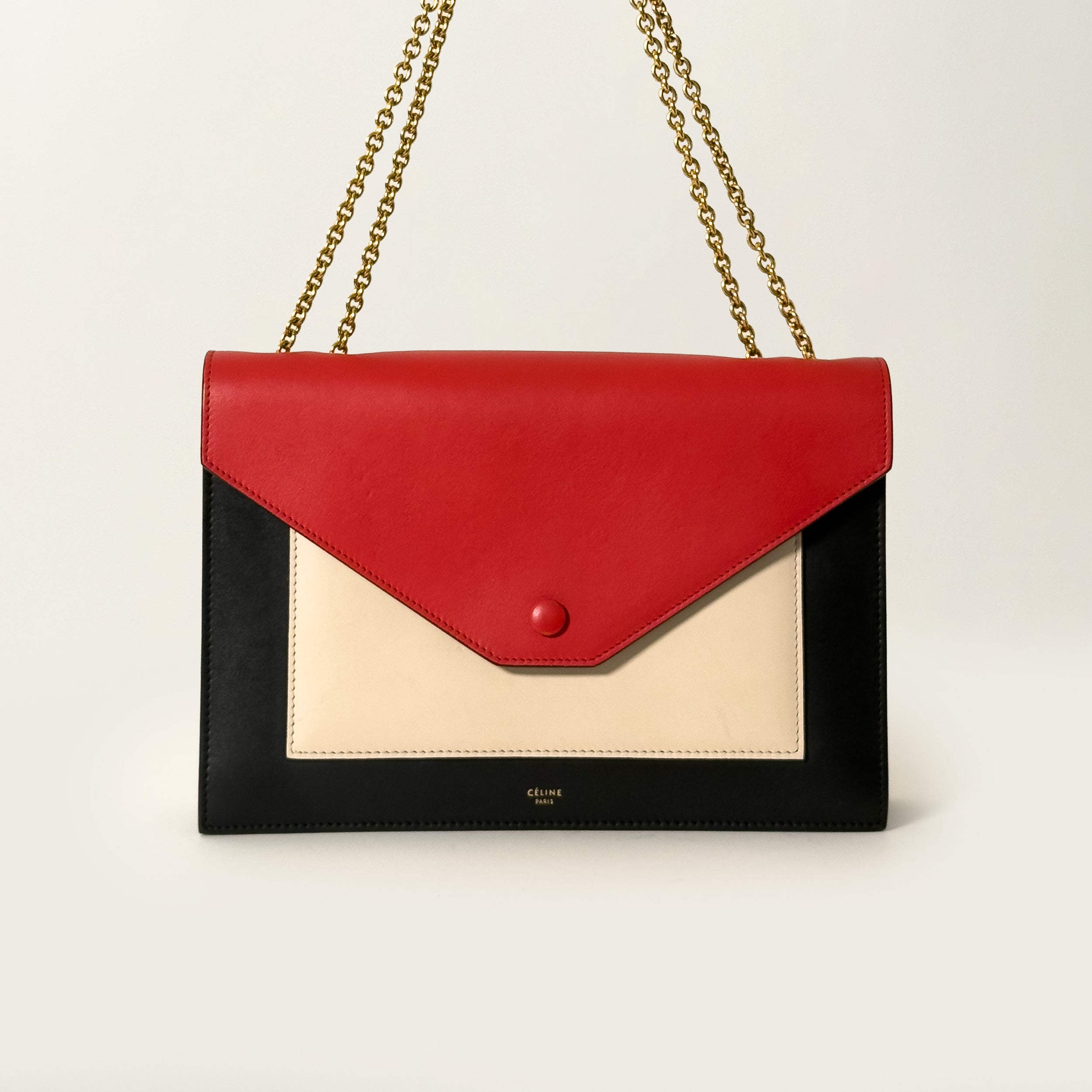 Envelope Tri-color Red Beige Black