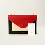 Envelope Tri-color Red Beige Black
