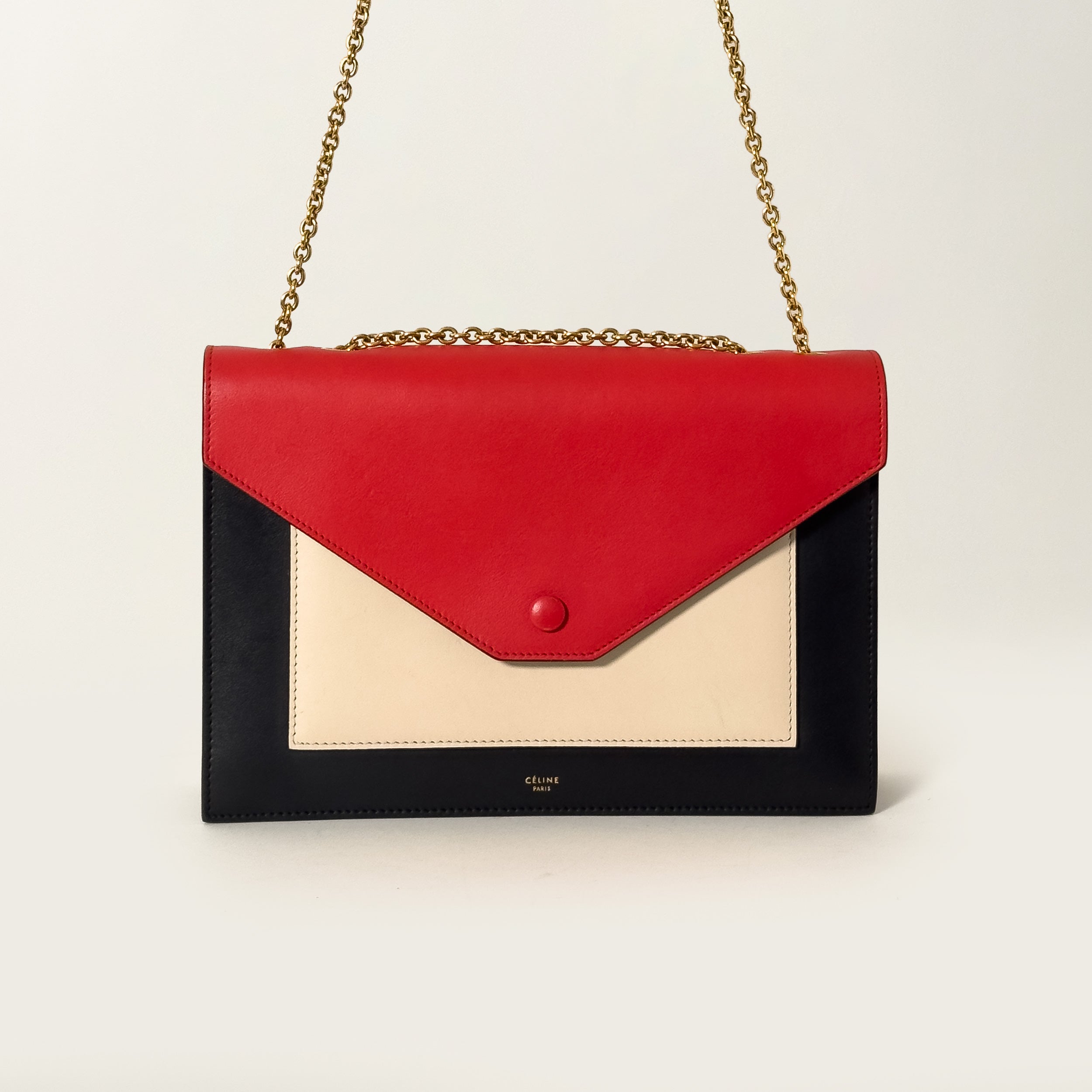 Envelope Tri-color Red Beige Black