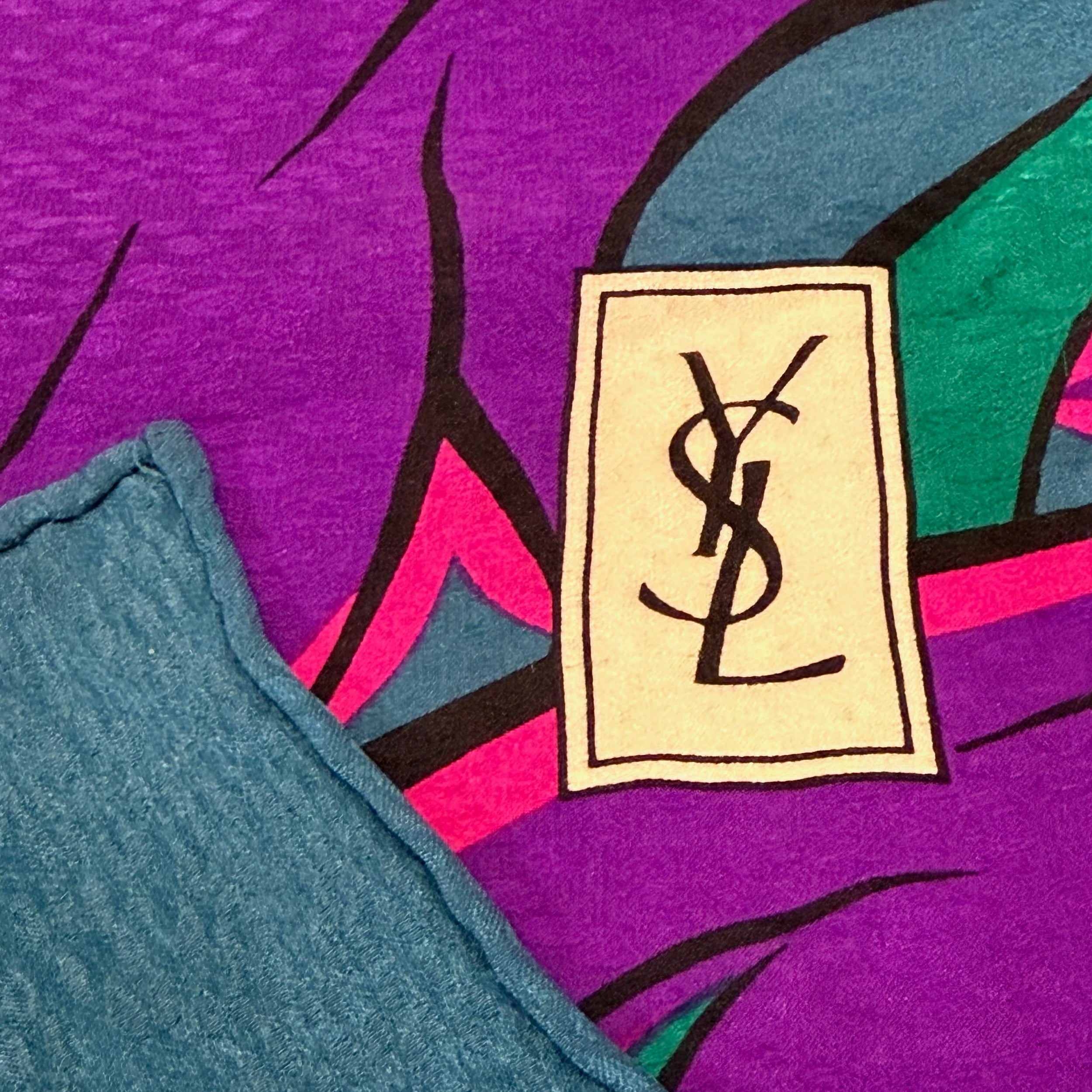 Silk scarf Fuchsia Violet