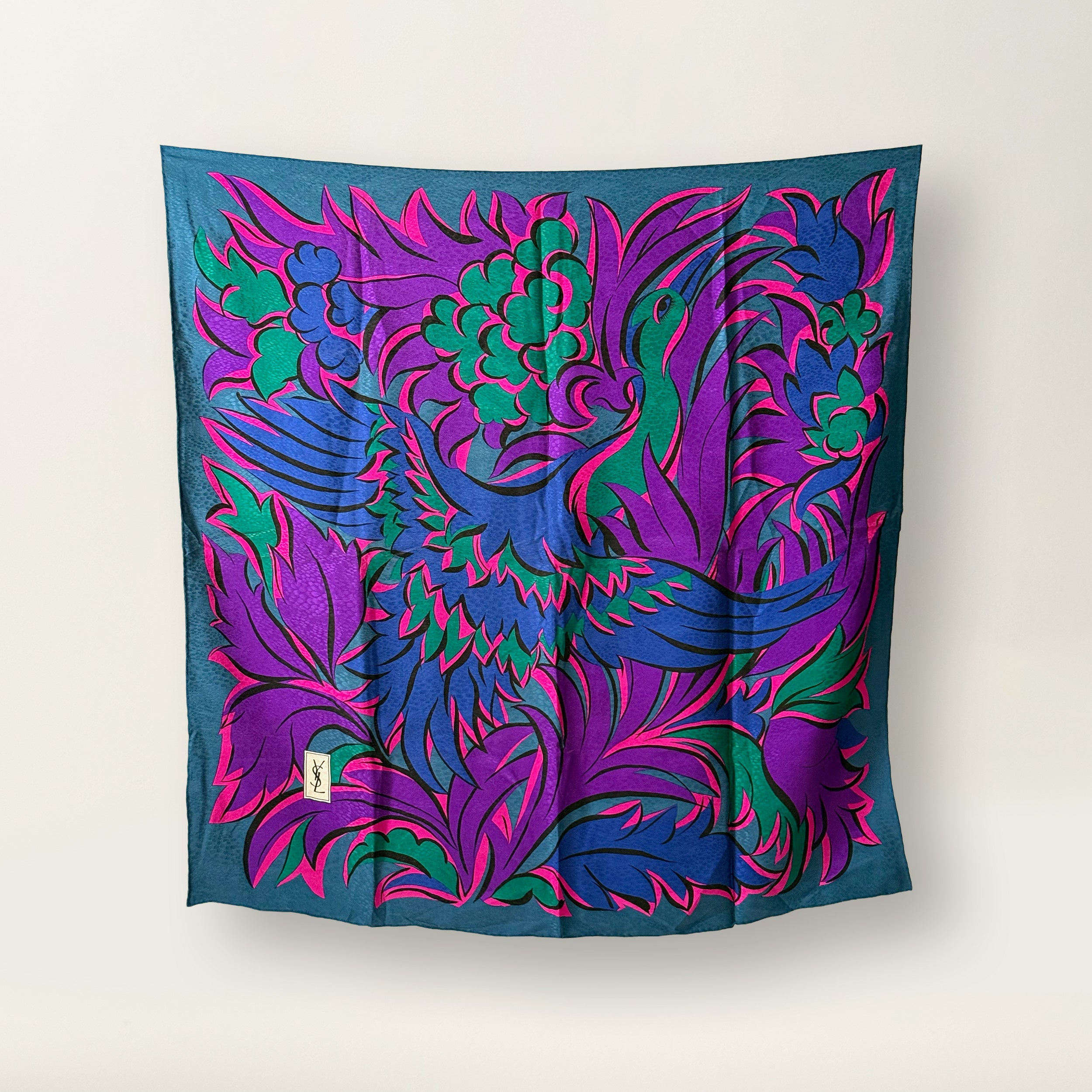 Silk scarf Fuchsia Violet